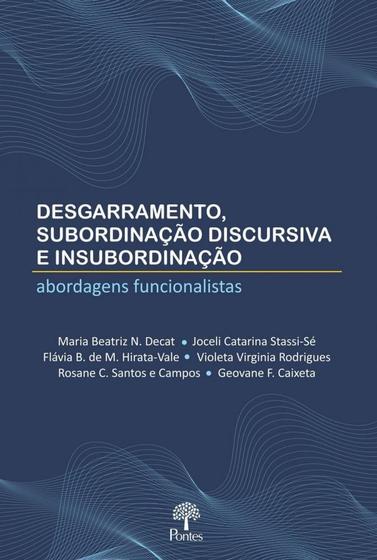 Imagem de Desgarramento, subodinação discursiva e insubordinação - PONTES EDITORES