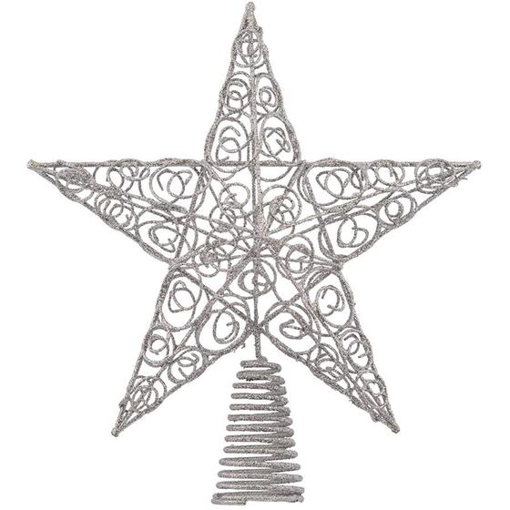 Imagem de Design de redemoinho de Natal Topper Ornativity Silver Star