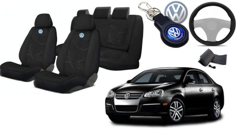 Imagem de Design Exclusivo: Capas para Bancos Jetta 2005-2010 + Volante e Chaveiro VW