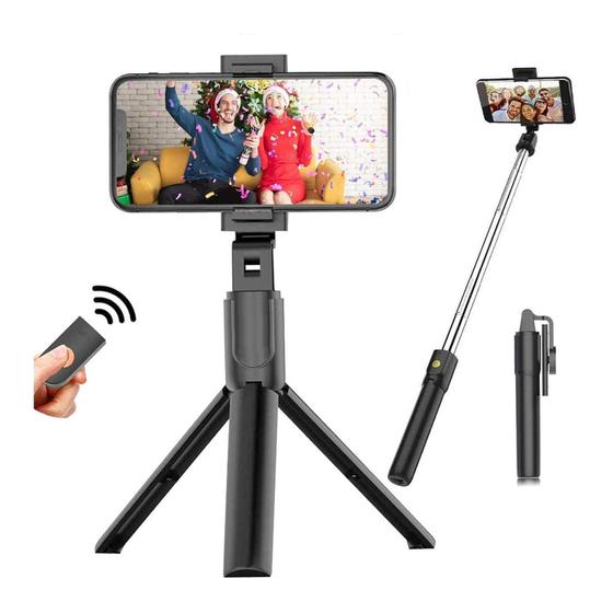 Imagem de Design Funcional: Bastão de Selfie Original com Base Dobrável - Envio Imediato e Confiável