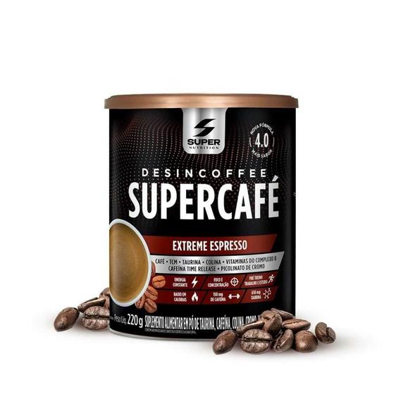 Imagem de Desincoffee Supercafé Extreme Espresso Pré-Treino Termogênico Natural 220g