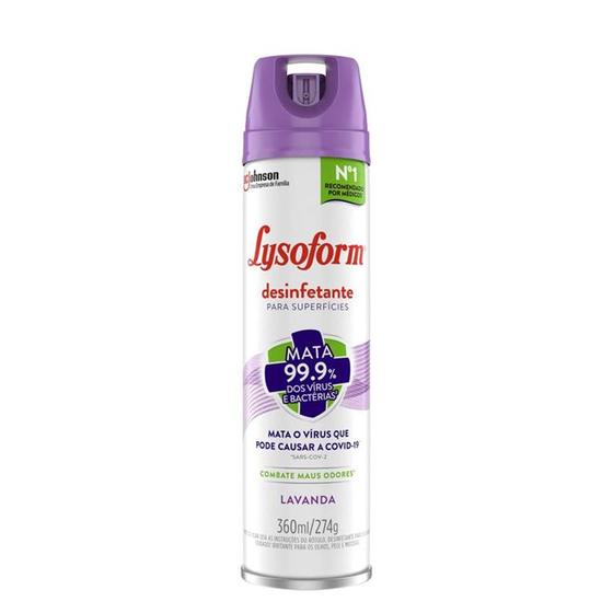 Imagem de Desinfetante Aerossol Lavanda 360ml Lysoform