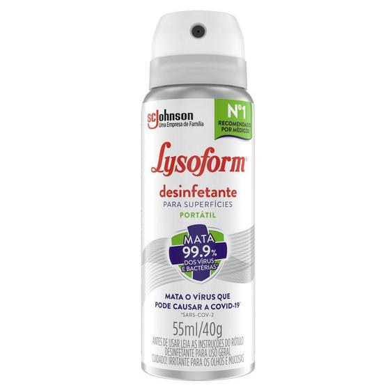 Imagem de Desinfetante Aerossol Superfícies para Uso Geral Original Lysoform Frasco 55ml