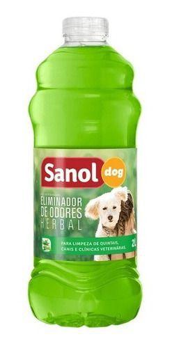 Imagem de Desinfetante Eliminador De Odores Herbal Cães Sanol Dog 2l