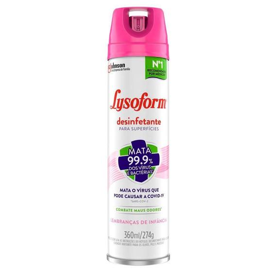 Imagem de Desinfetante Lysoform Aerossol Lembrança de Infância 360ml