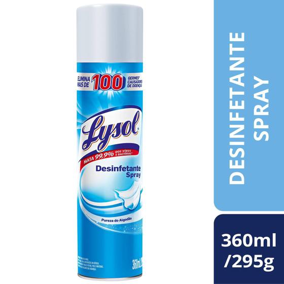 Imagem de Desinfetante Uso Geral Pureza Do Algodão Lysol Frasco 360Ml