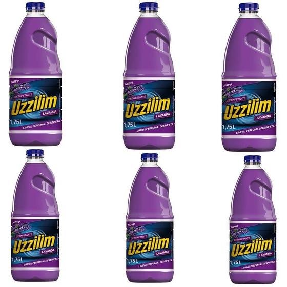 Imagem de Desinfetante Uzzilim Lavanda 1,75L Embalagem com 6 Unidades