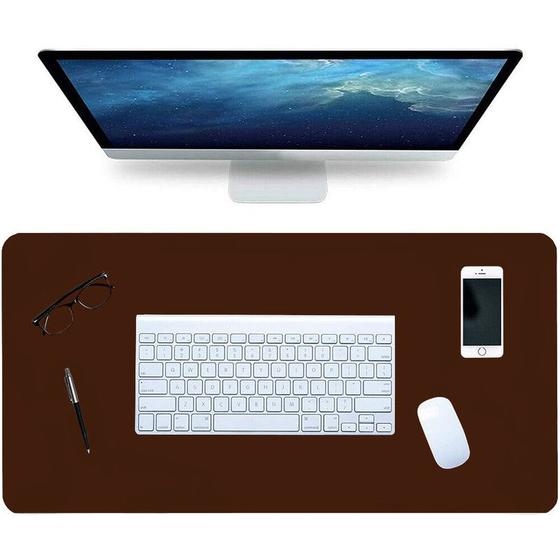 Imagem de DeskPad gamer Em Couro 100x30cm + porta copo