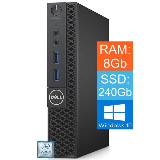 Desktop Mini Dell Core i5 6 Geração 8Gb DDR3L SSD 240Gb - SPC Menor preço em Desktop Mini Dell Core i5 6 Geração 8Gb DDR3L SSD 240Gb - SPC