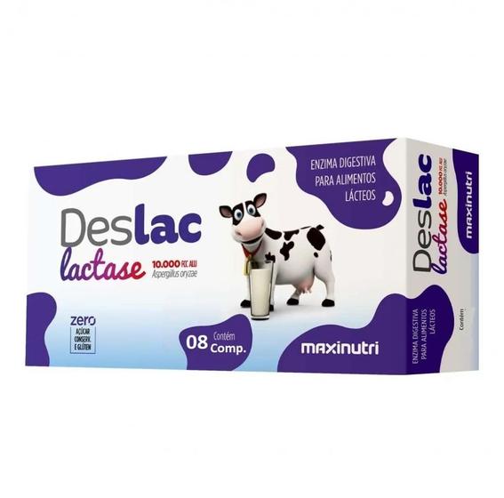 Imagem de Deslac Lactase 10.000 FCC Mastigável (8 caps) - Padrão: Único