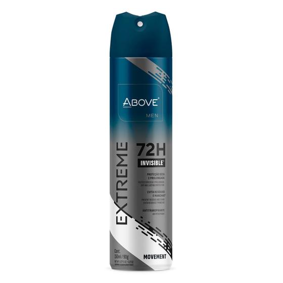 Imagem de Desodorante Above Men Extreme Invisible Movement Aerossol Antitranspirante 72h 150ml