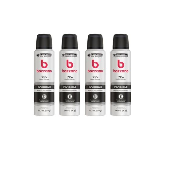 Imagem de Desodorante Aero Bozzano 150ml Invisible - Kit C/ 4un