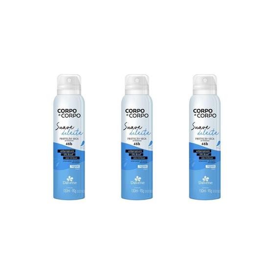 Imagem de Desodorante Aero Davene Corpo A Corpo Suave 150Ml-Kit C/3Un