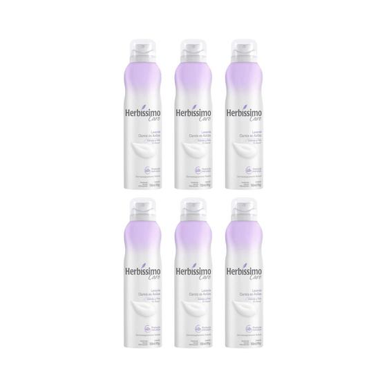 Imagem de Desodorante Aero Herbíssimo Care Lavanda 150ml - Kit C/6un