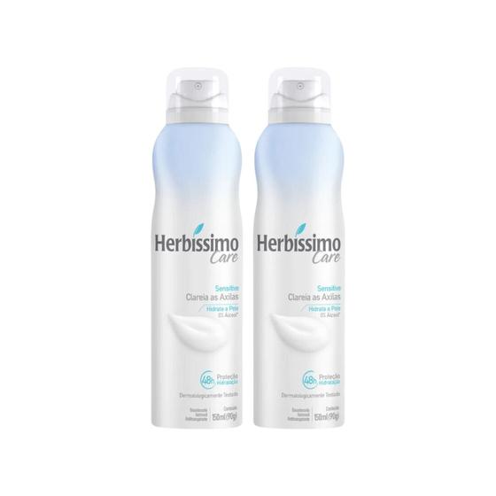 Imagem de Desodorante Aero Herbíssimo Care Sensitive 150ml - Kit C/2un