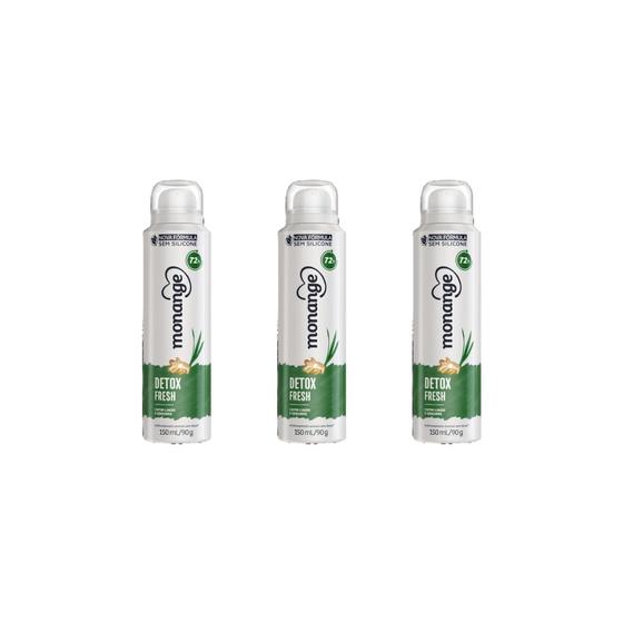 Imagem de Desodorante Aero Monange 150ml Detox - Kit C/3un