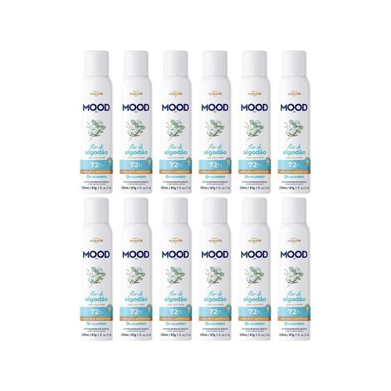 Imagem de Desodorante Aero Mood 150Ml Flor De Algodao - Kit C/12Un