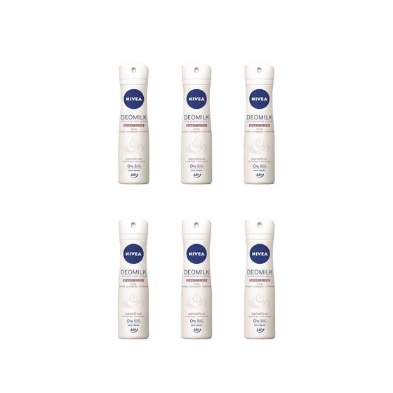 Imagem de Desodorante Aero Nivea 150ml Fem Milk Sensitive-Kit C/6un