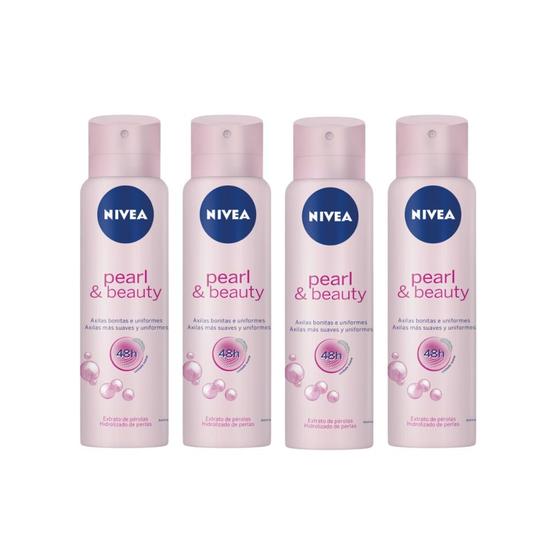 Imagem de Desodorante Aero Nivea 150ml Fem Pearl Beauty - Kit C/ 4un