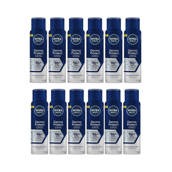 Imagem de Desodorante Aero Nivea 150ml Masc Clinical Derma Protec-12un