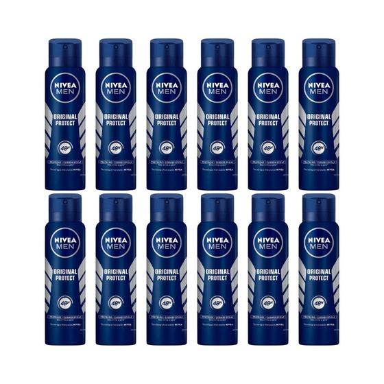 Imagem de Desodorante aero Nivea 200ml Men Original Protect -Kit 12un