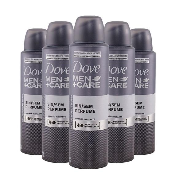 Desodorante Aerosol Antitranspirante Dove Men+Care Sem Perfume Pele Sensível 89g (Kit com 5 Und) Menor preço em Desodorante Aerosol Antitranspirante Dove Men+Care Sem Perfume Pele Sensível 89g (Kit com 5 Und)