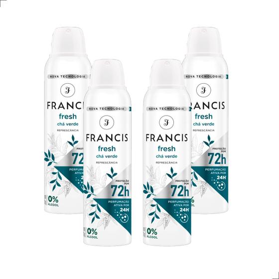 Imagem de Desodorante Aerosol Francis Chá Verde 150ml (Kit com 4)