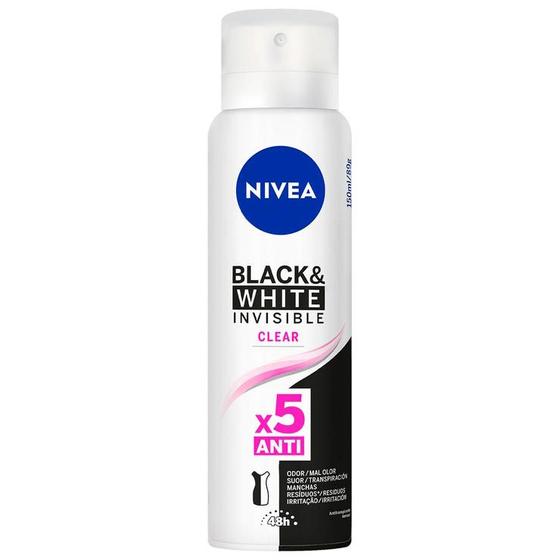 Imagem de Desodorante Aerosol NIVEA Feminino - Deo Invisible for Black & White