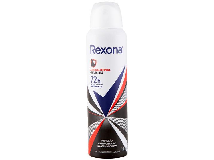 Imagem de Desodorante Aerossol Antitranspirante Rexona Antibacterial + Invisible Feminino Proteção 72 Horas 150ml