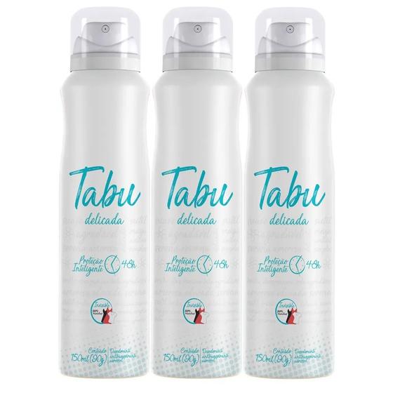 Imagem de DESODORANTE AEROSSOL TABU DELICADA 150ml DANA COSMÉTICOS - KIT C/3un