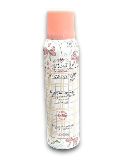 Imagem de Desodorante Antiperspirante Jato Seco Giovanna Baby Peach - Frescor e Perfume Suave - 150ml