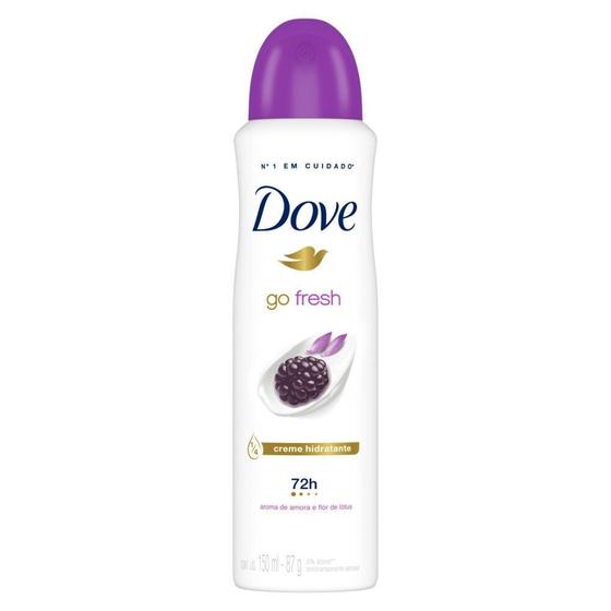 Imagem de Desodorante Antitranspirante Aerosol Dove Go Fresh Amora e Flor de Lótus 150ml