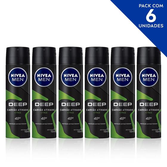 Desodorante Antitranspirante Aerosol NIVEA Men Deep Citrus 150ml- 6 unidades é ruim? Desodorante Antitranspirante Aerosol NIVEA Men Deep Citrus 150ml- 6 unidades é boa?