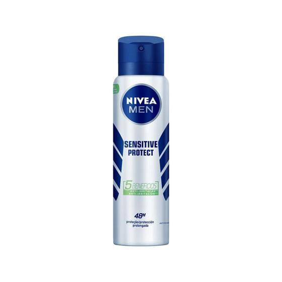 Imagem de Desodorante Antitranspirante Aerosol Nivea Men Sensitive Protect 150ml