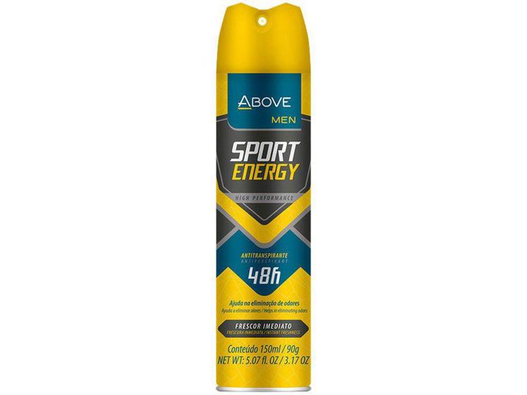 Desodorante Antitranspirante Aerossol Above - Clássicos Sport Energy Men Masculino Refrescante Imagem de Desodorante Antitranspirante Aerossol Above - Clássicos Sport Energy Men Masculino Refrescante