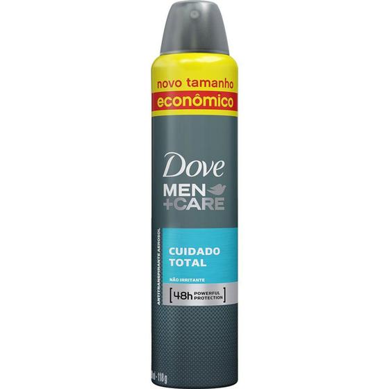 Desodorante Antitranspirante Aerossol Cuidado Total Dove Men+Care 150+50ML Menor preço em Desodorante Antitranspirante Aerossol Cuidado Total Dove Men+Care 150+50ML