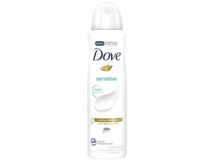 Imagem de Desodorante Antitranspirante Aerossol Dove - Sensitive 48 Horas sem Perfume 150ml