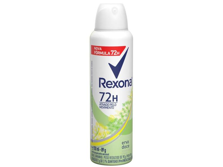 Imagem de Desodorante Antitranspirante Aerossol Feminino  - Rexona Erva Doce 72 horas 150ml