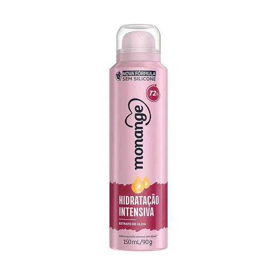 Imagem de Desodorante Antitranspirante Aerossol Hidratação Intensiva Extrato De Oliva 150ml Monange