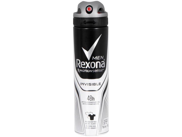 Imagem de Desodorante Antitranspirante Aerossol Masculino - Rexona Invisible Anti-manchas 150ml