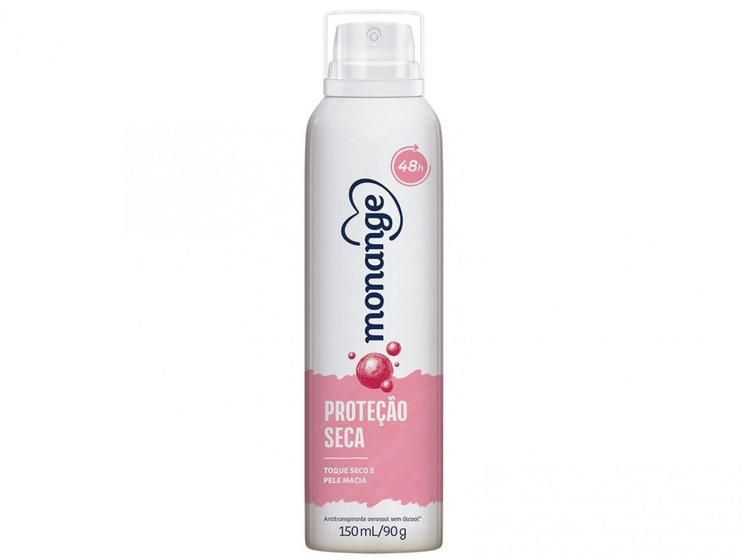 Imagem de Desodorante Antitranspirante Aerossol Monange - Proteção Seca Feminino 48 Horas Floral 150ml