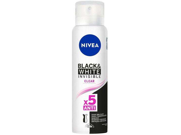 Imagem de Desodorante Antitranspirante Aerossol Nivea - Invisible for Black & White Feminino 150ml