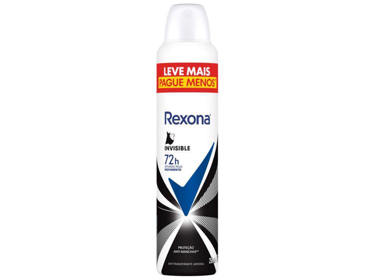 Desodorante Antitranspirante Aerossol Rexona Invisible Feminino 72 Horas 25