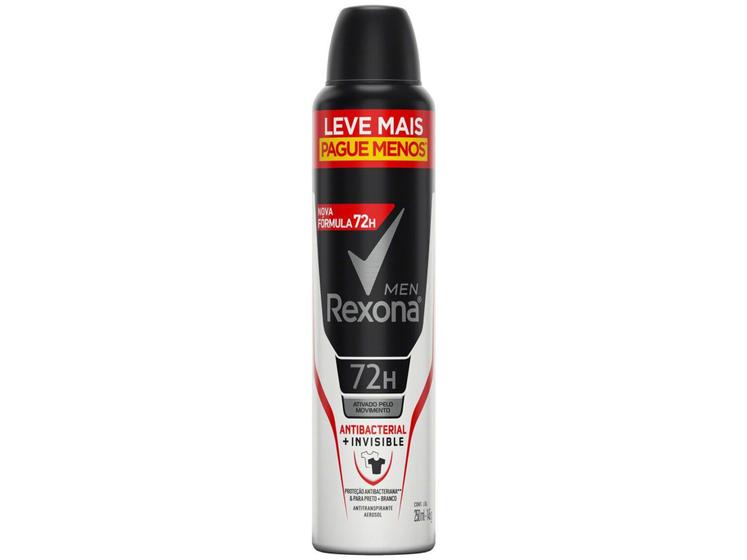 Desodorante Antitranspirante Aerossol Rexona Men - Antibacterial Invisible Masculino 72 Horas 250ml Menor preço em Desodorante Antitranspirante Aerossol Rexona Men - Antibacterial Invisible Masculino 72 Horas 250ml