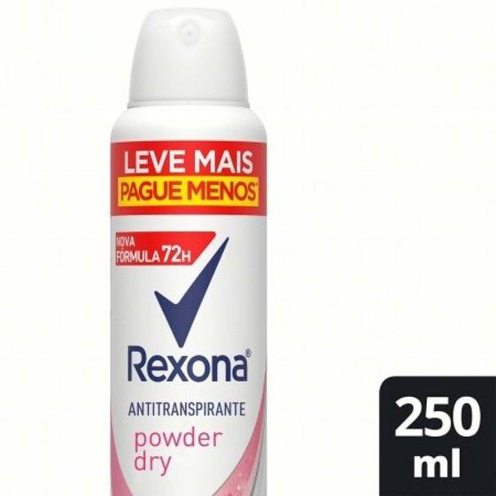 Imagem de Desodorante antitranspirante aerossol rexona powder dry com 250ml