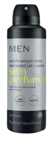 Imagem de Desodorante Antitranspirante Aerossol Sem Perfume MEN 75g/125ml