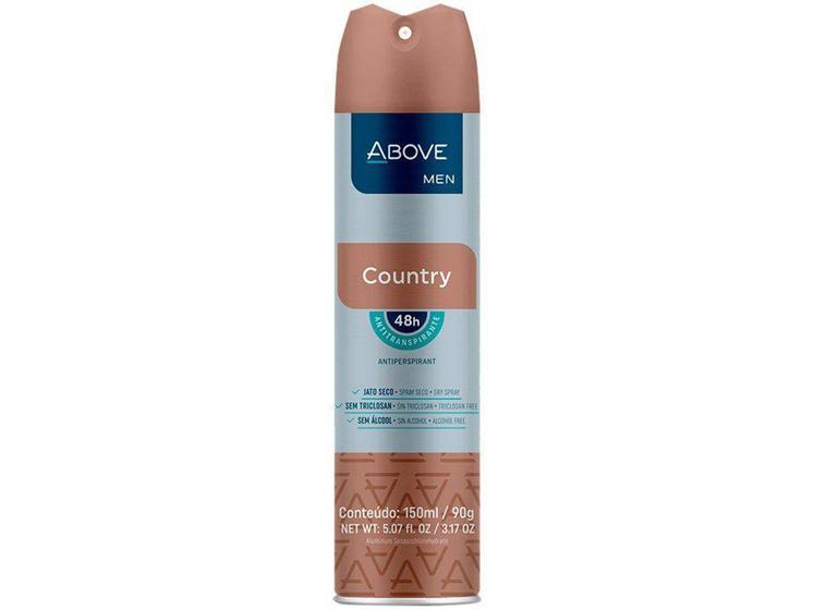 Imagem de Desodorante Antitranspirante Aerossol Vegano - Above Clássicos Country Masculino Amadeirado 150ml