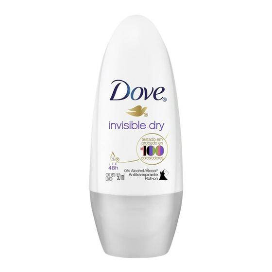 Imagem de Desodorante antitranspirante Feminino Dove invisible dry, roll-on, 1 unidade com 50mL