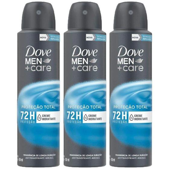 Imagem de Desodorante Antitranspirante Men Care, Dove, Aerosol Hidratante Protege 72H 150ML