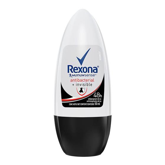 Imagem de Desodorante Antitranspirante Rexona Antibacterial + Invisible Roll-on com 50ml